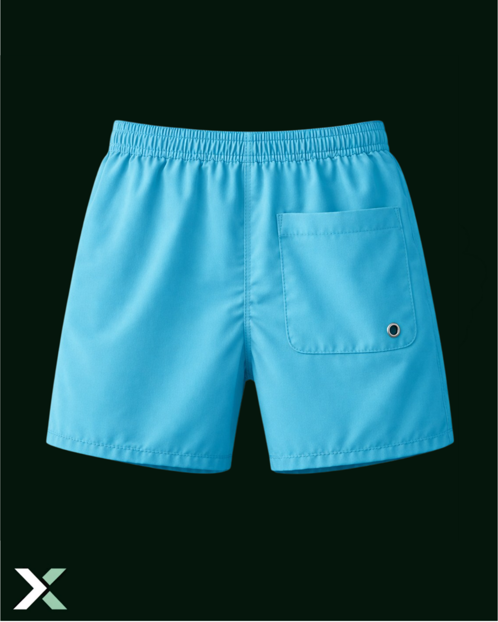 Gym Shorts Mid Length Light Blue