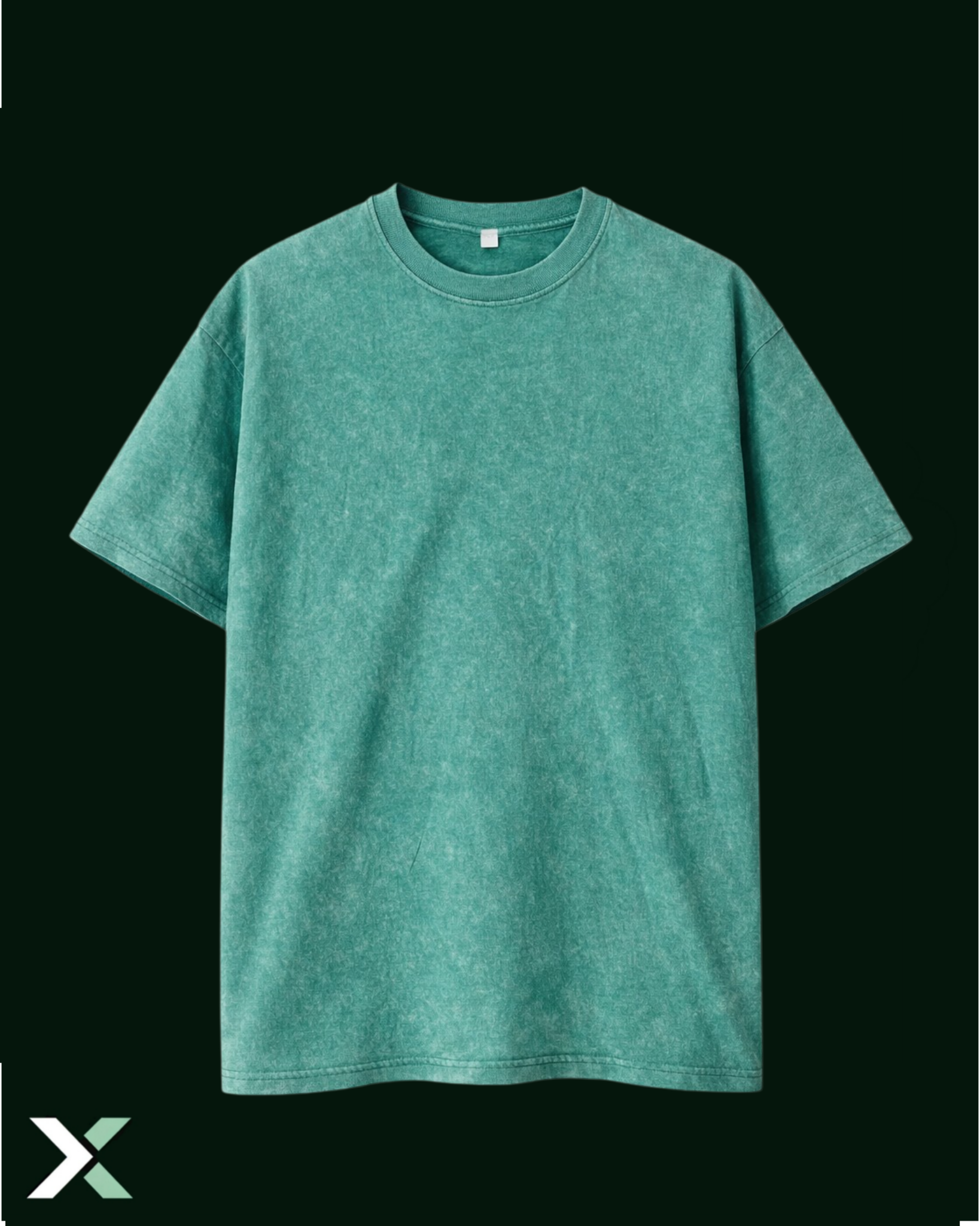 Oversized Graphic Tee "Waveform" Back Print