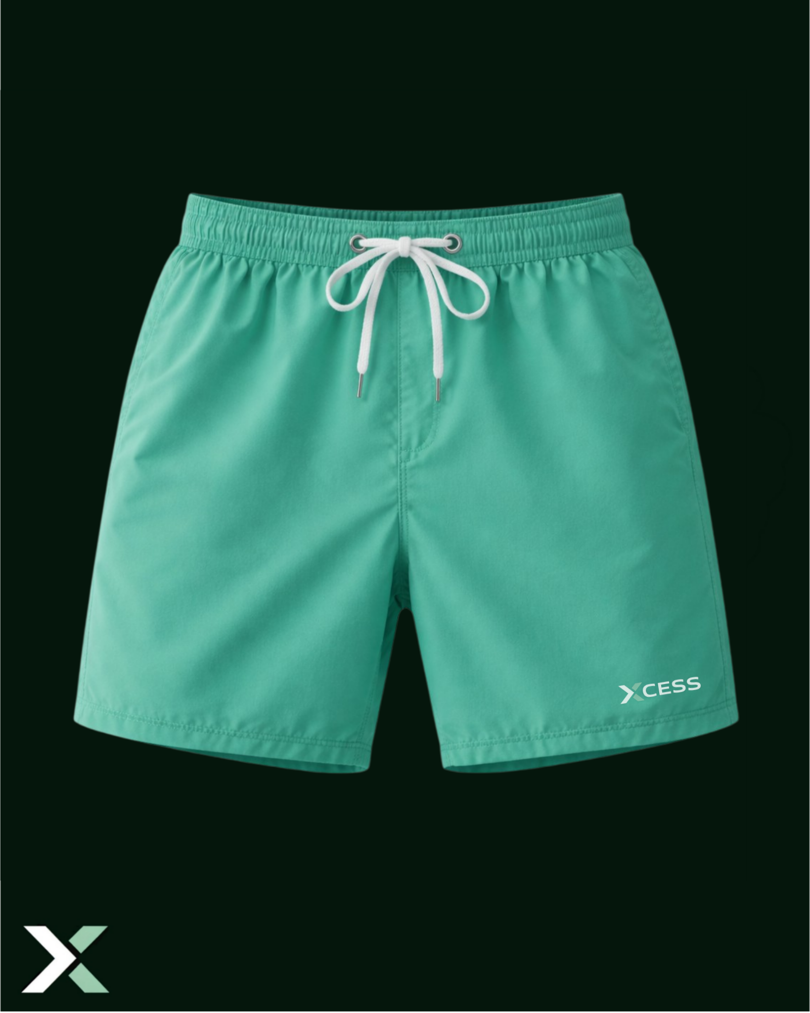 Gym Shorts Mid Length Mint Green