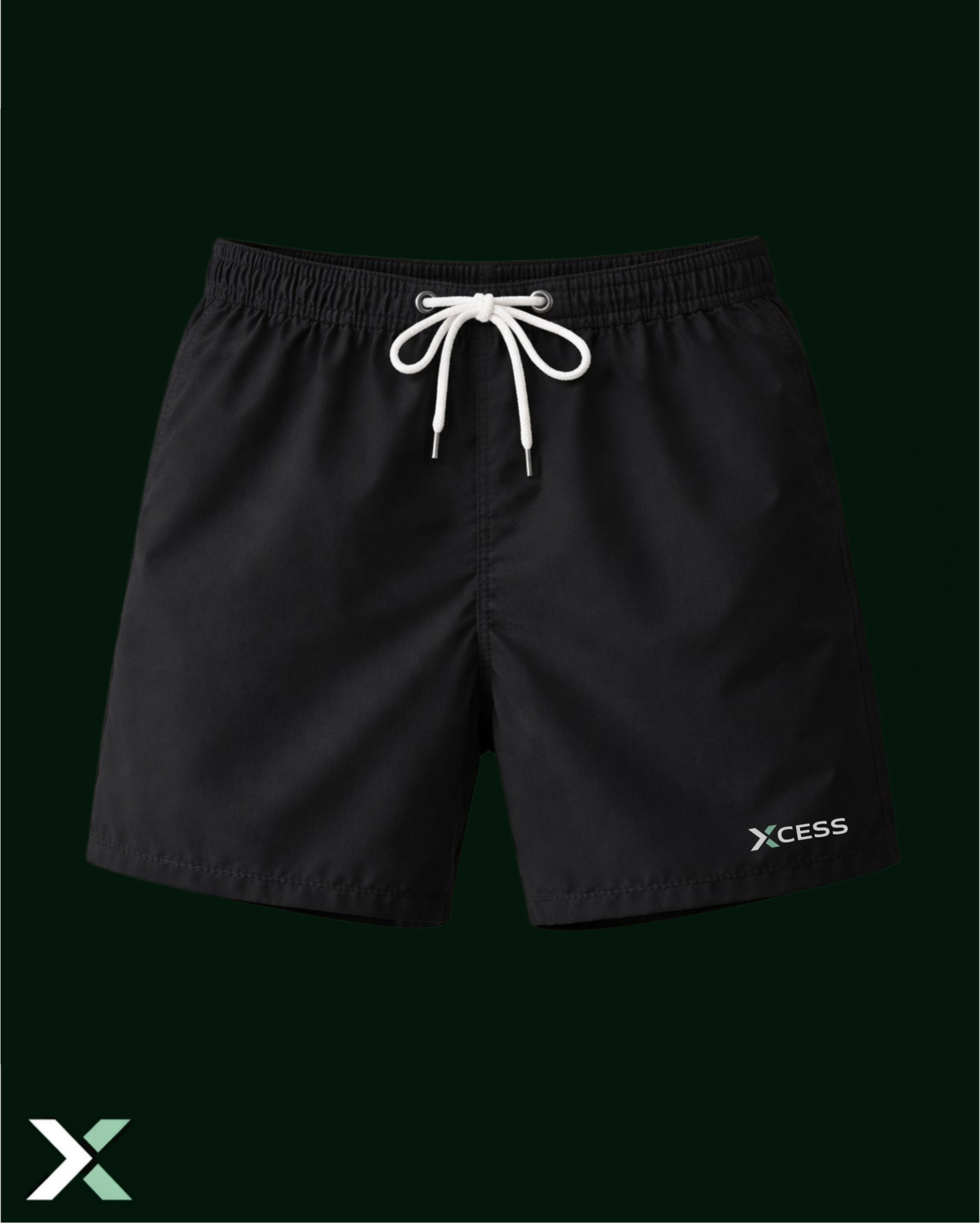 Gym Shorts Mid Length Black