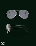 Xcess Gold Aviator Sunglasses